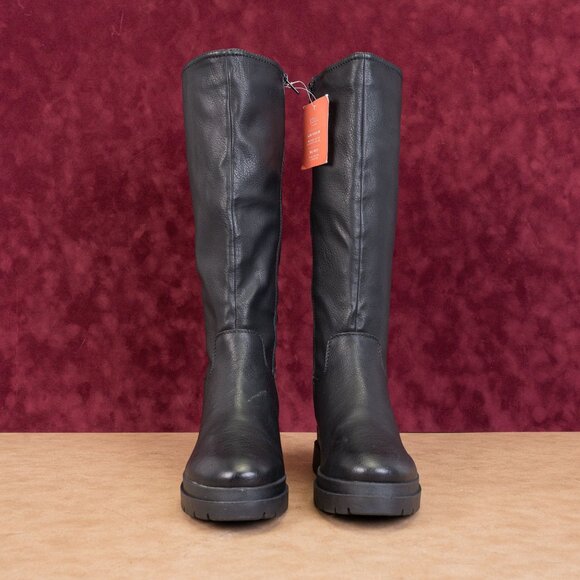 Naturalizer Soul Women Orchid Black Leather Waterproof Riding Knee Boots sz 8.5 - Picture 3 of 10